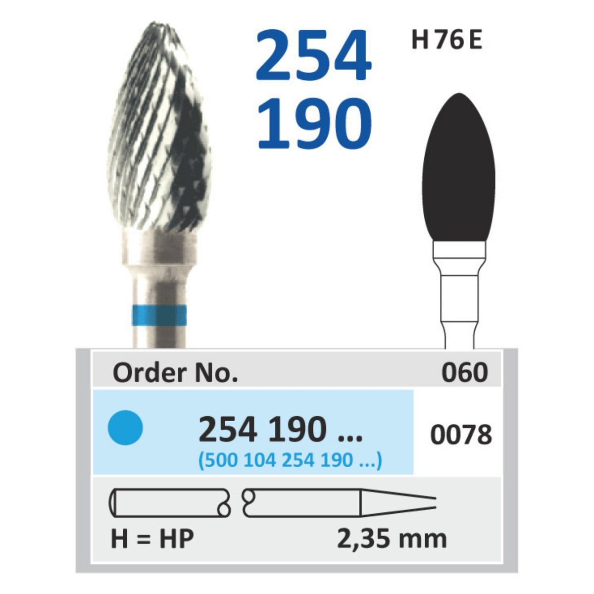 Freson de carburo de tungsteno Horico y Brasseler — 227-0078
