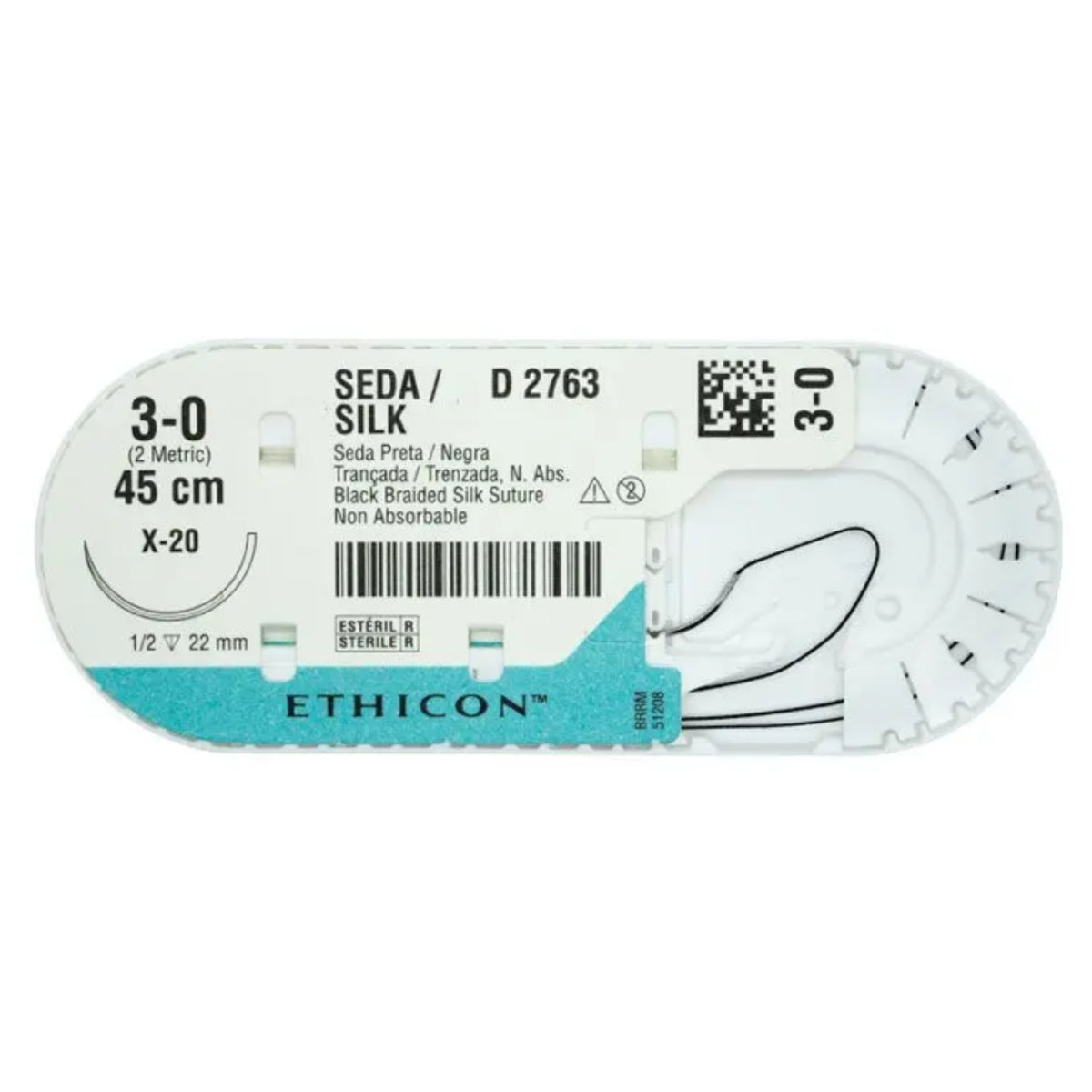 Sutura de seda Ethicon