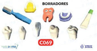 Gomas grandes varios modelos (borradores paq. C/20 pzas)