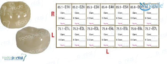 Corona zirconia nusmile posterior 1er molar y 2do molar