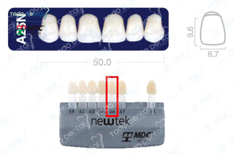 Diente new tek anterior superior