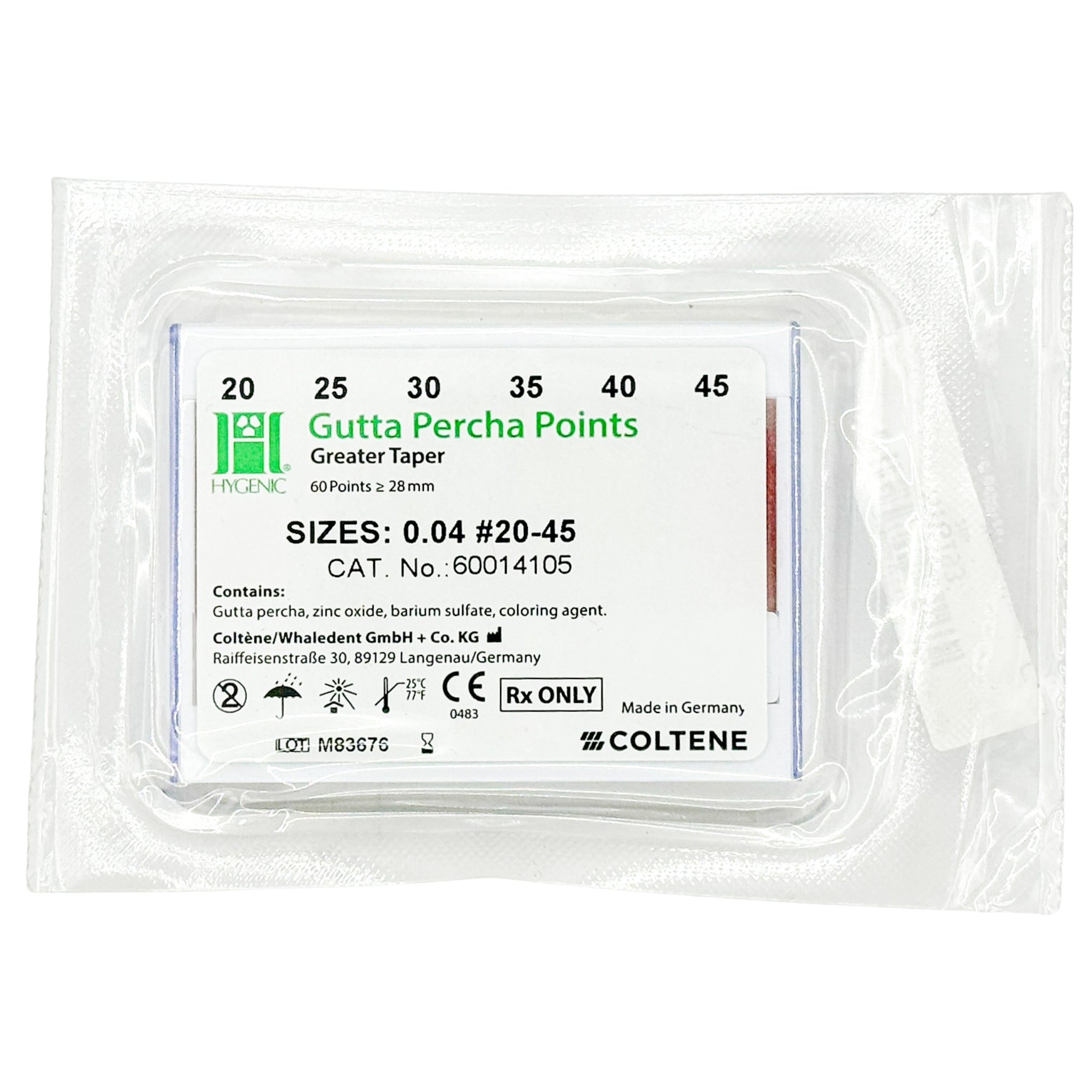Puntas de gutapercha GT (Conicidad) Hygenic Coltene