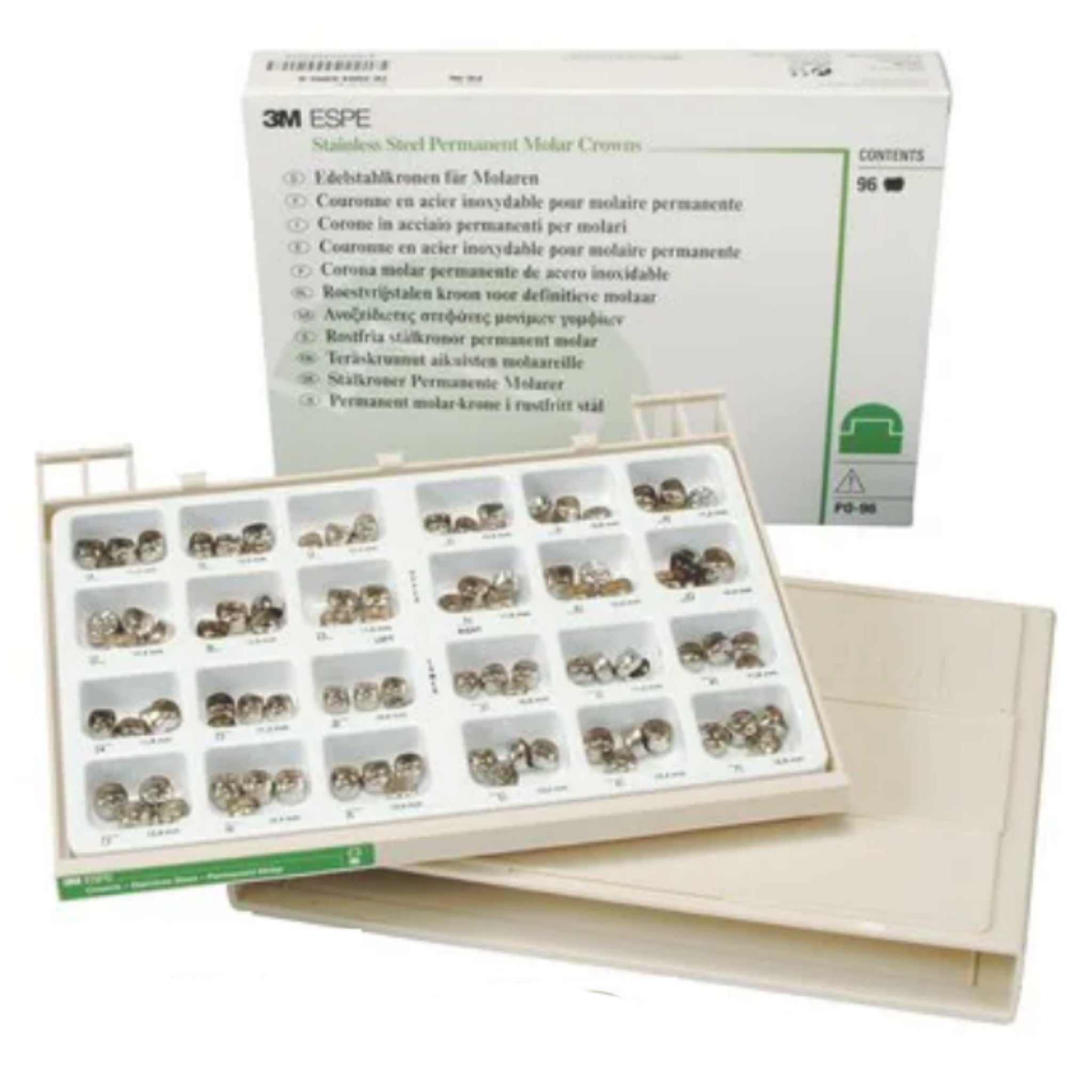 Estuche coronas posterior permanente c/96