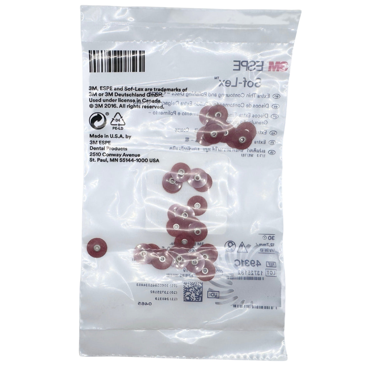 Discos de contorneado y pulido extra delgados sof-lex 1/2 Grueso 30/bolsa (4931C)