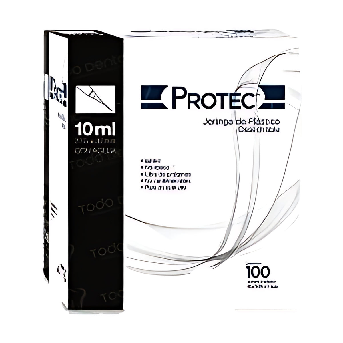 Jeringa protec 10ml 21g x 32mm caja 1 pza