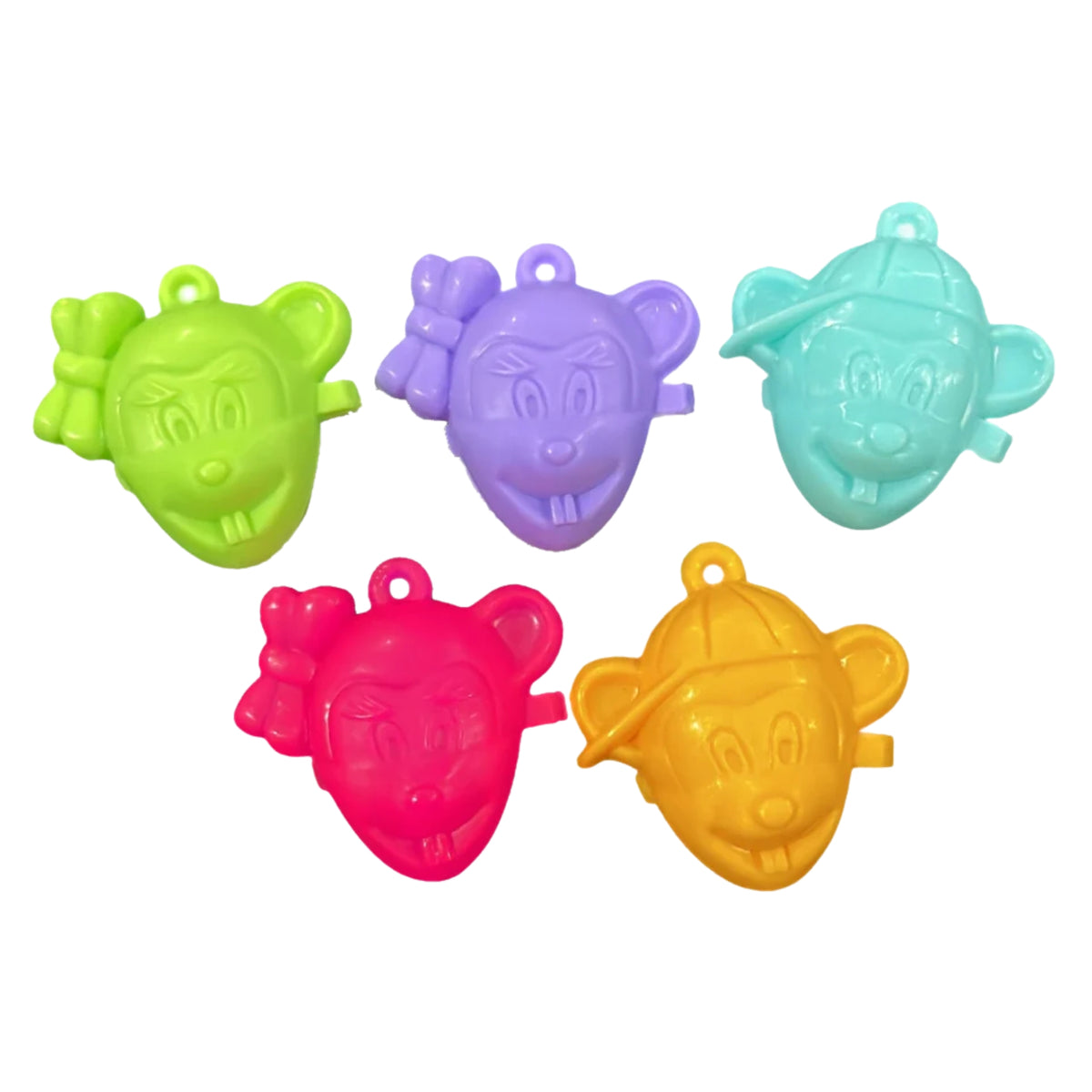 Cofre de raton y ratona forma de caritas bolsa c/50 pzas