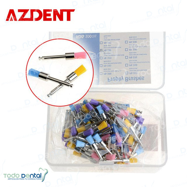 Dental nylon latch flat polishing polisher prophy white & colorful brush