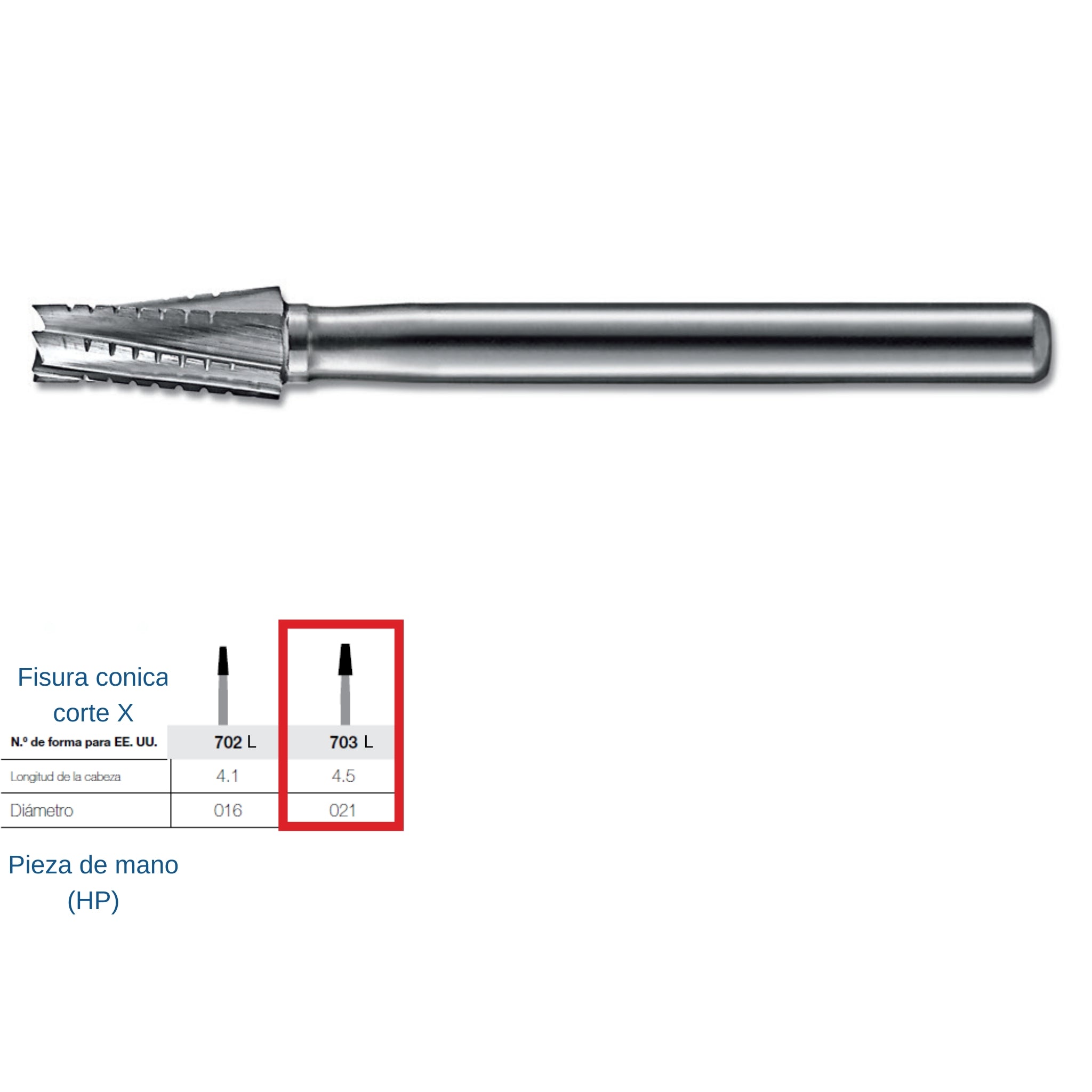 Fresa de carburo HP Kerr