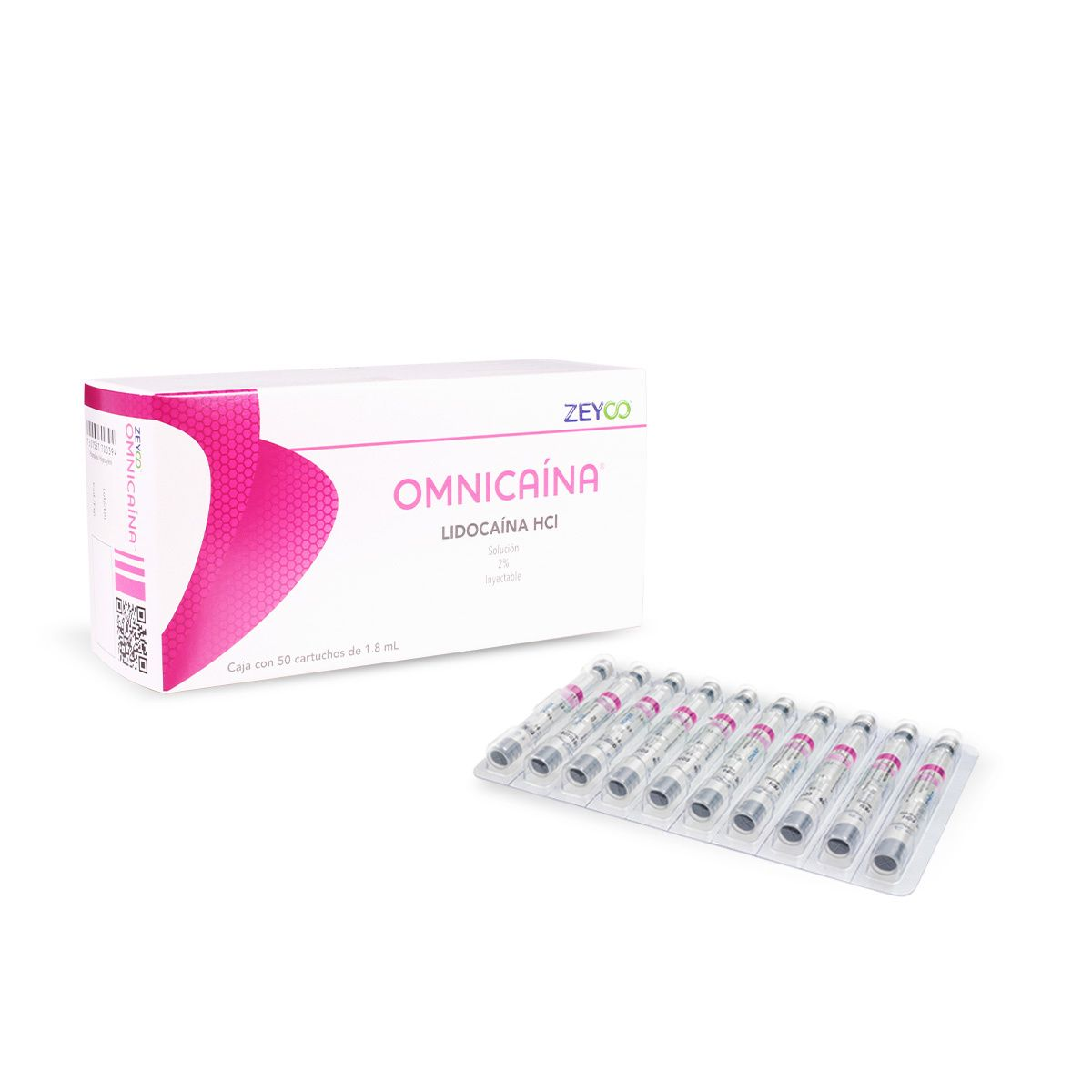 Omnicaina lidocaina 2% s/vasoconstrictor blister plast. Cj. C/50 pzas. — SKU 430 — foto 2