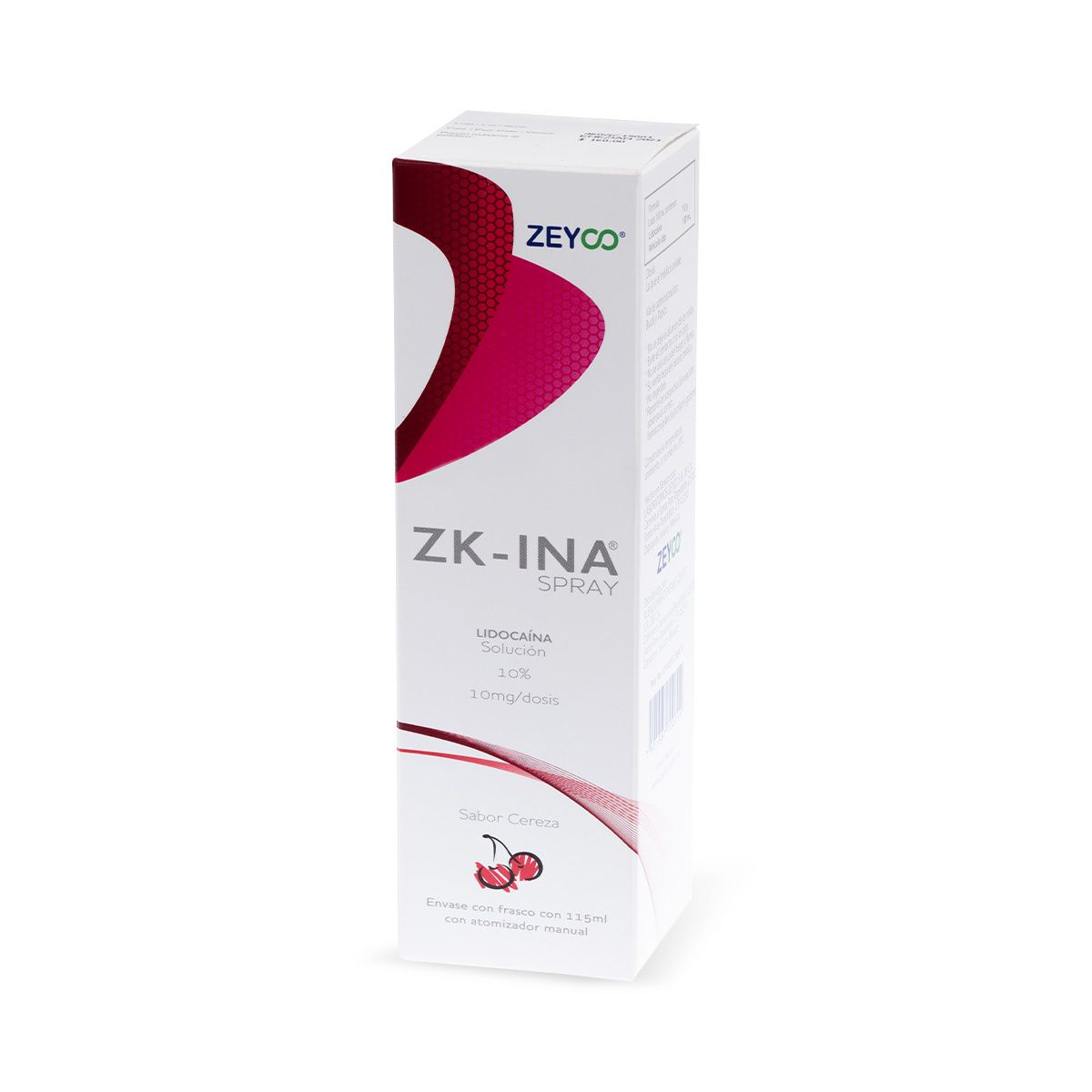 Zk-ina lidocaina 10% spray cereza de 115ml — SKU 460C — foto 2