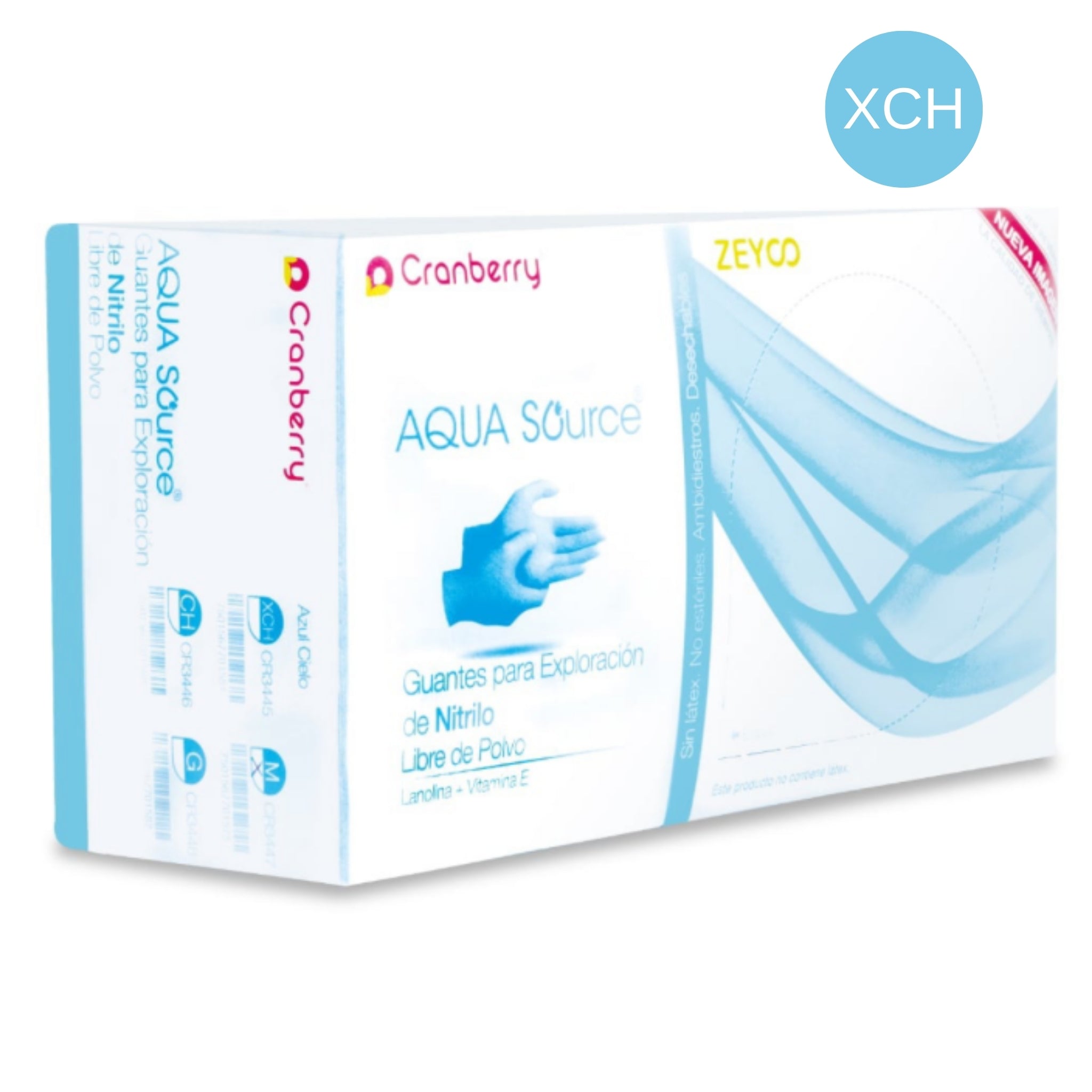 Aqua - guante nitrilo aqua c/200 Vit. E y lanolina