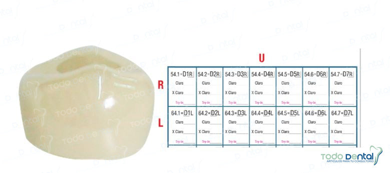 Corona de prueba nusmile 1er molar y 2do molar