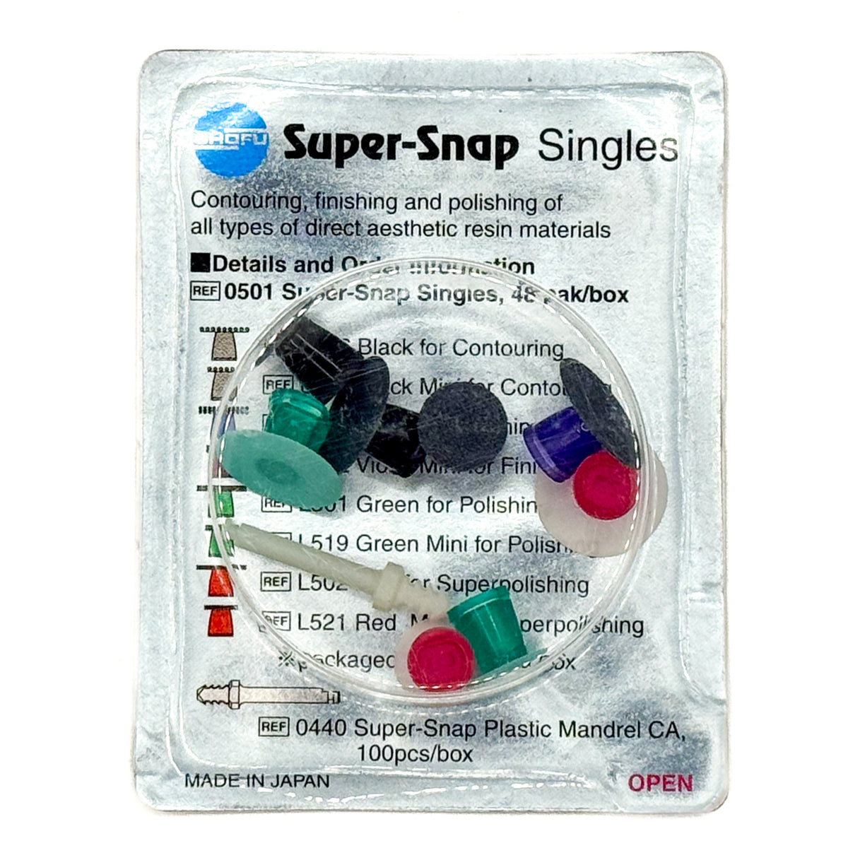 Discos shofu super-snap single pk/8
