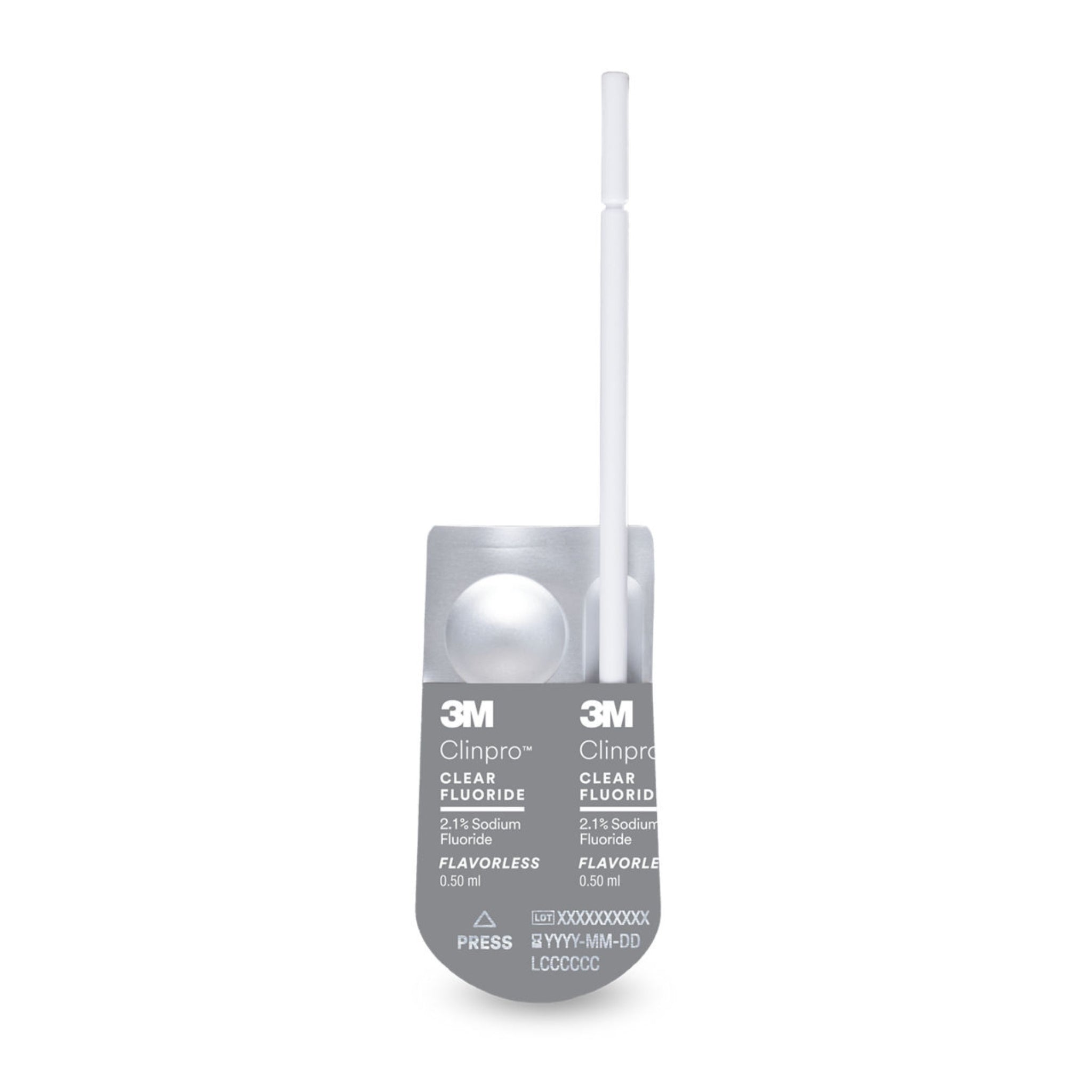 Clinpro Clear fluor 2.1% paletita sin sabor 0.5ml
