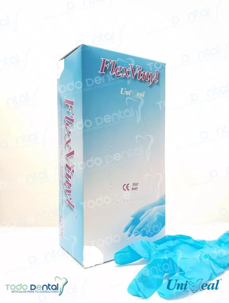 Guante flex-vinyl pf azul (m)