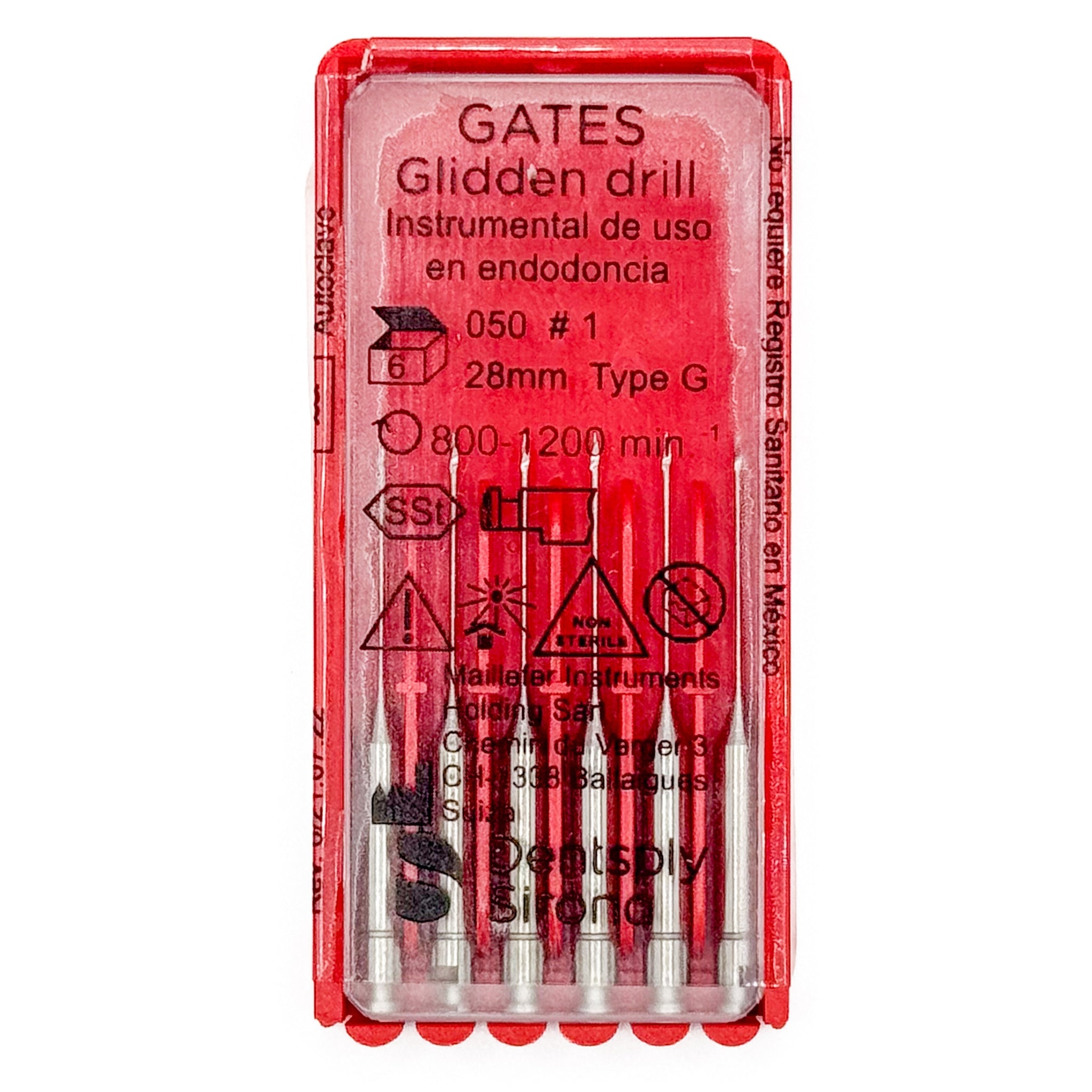 Gates no. 1 (28 mm.) c/6 (dentsply)