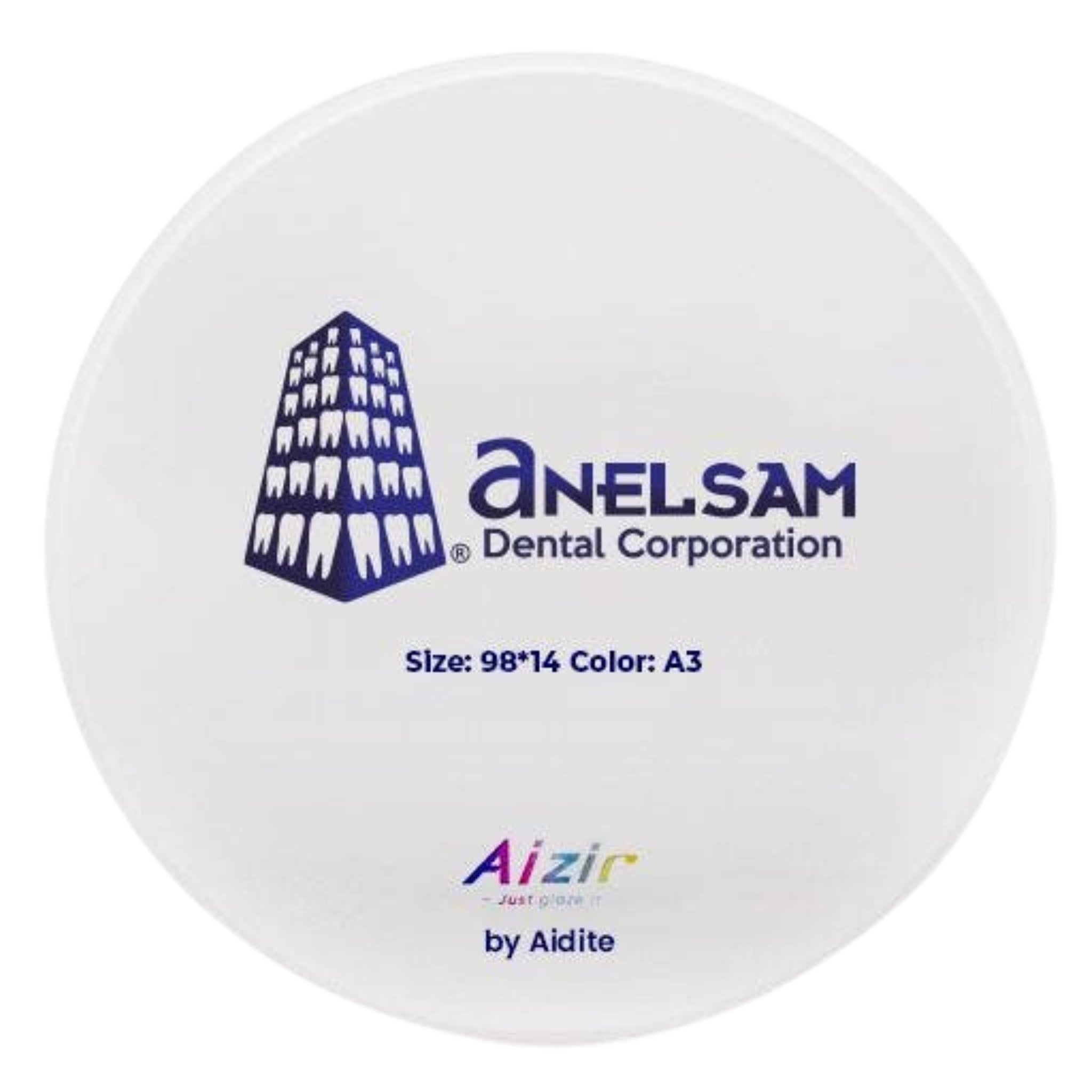 Disco aizir de zirconia 98x14 a3 anelsam/aidite