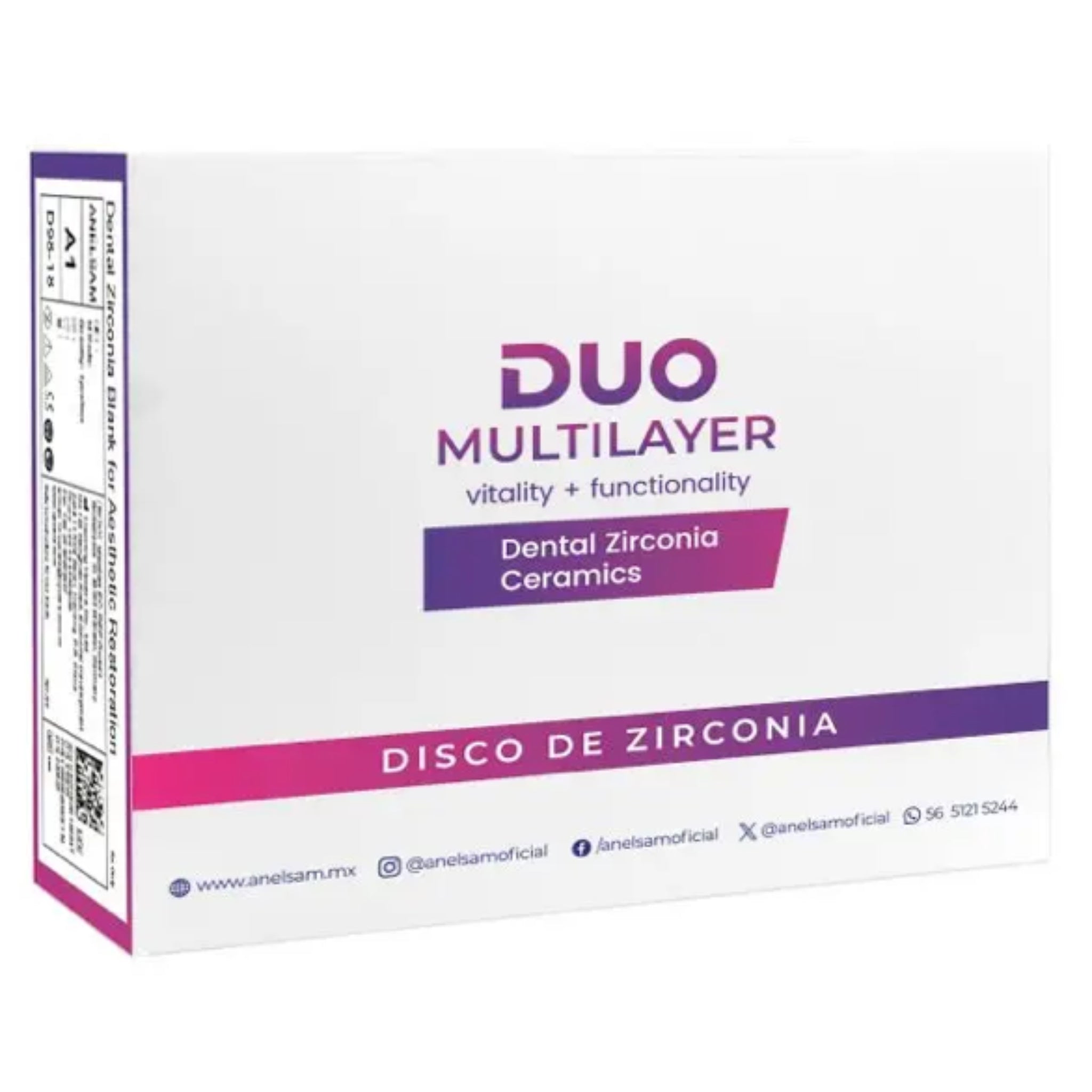 Disco de zirconia duo 98x18 a1 anelsam
