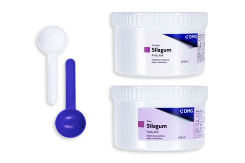 Silagum putty - material de impresión masilla en vps 1 base y 1 catalizador con 262 ml c/u
