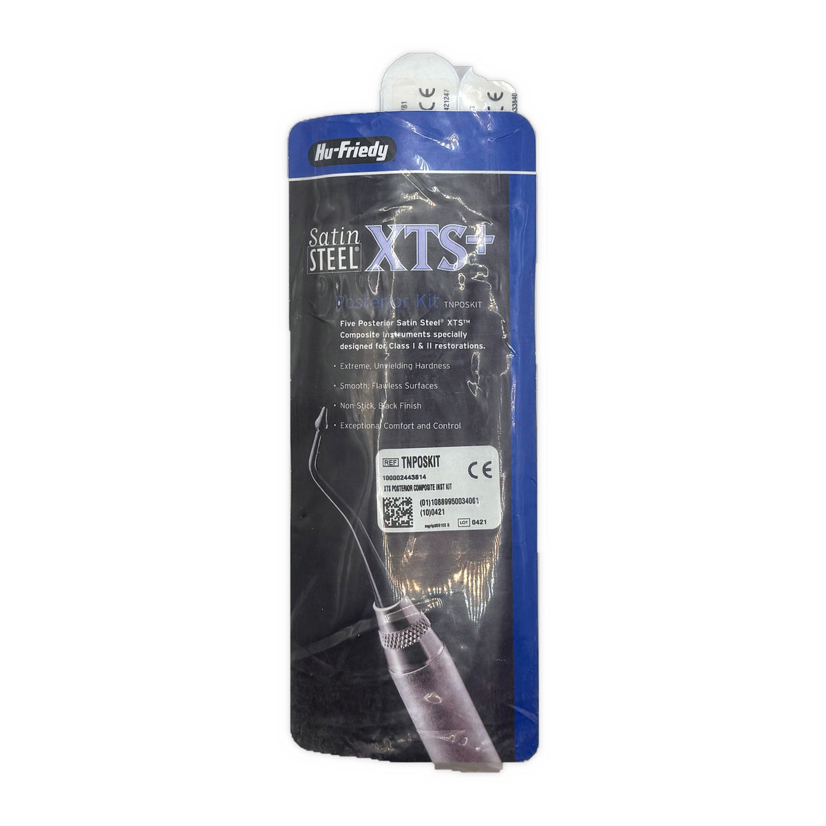Kit espatulas posteriores p/resina (5pz) xts/titanio hu-friedy (empaque)