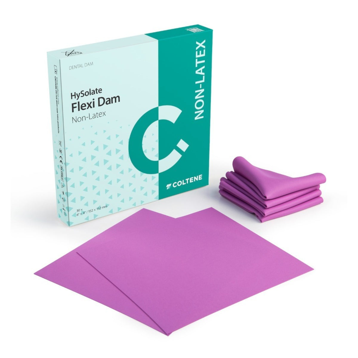 Dique Flexi Dam sin látex morado de 6 x 6 pulgadas