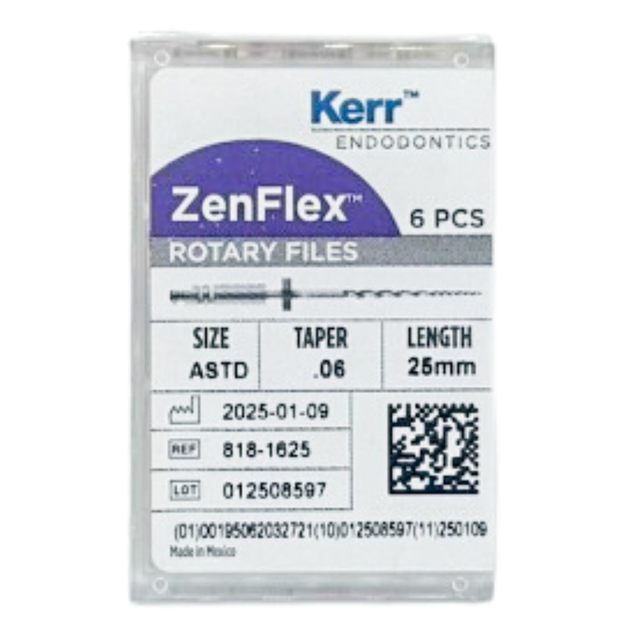 Zenflex limas rotatorias Taper .06 Medida #20-45 25mm