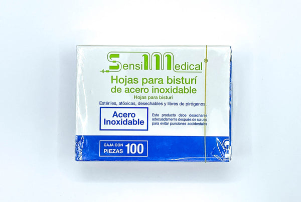 Hoja bisturi #15 sensimedical de acero inoxidable