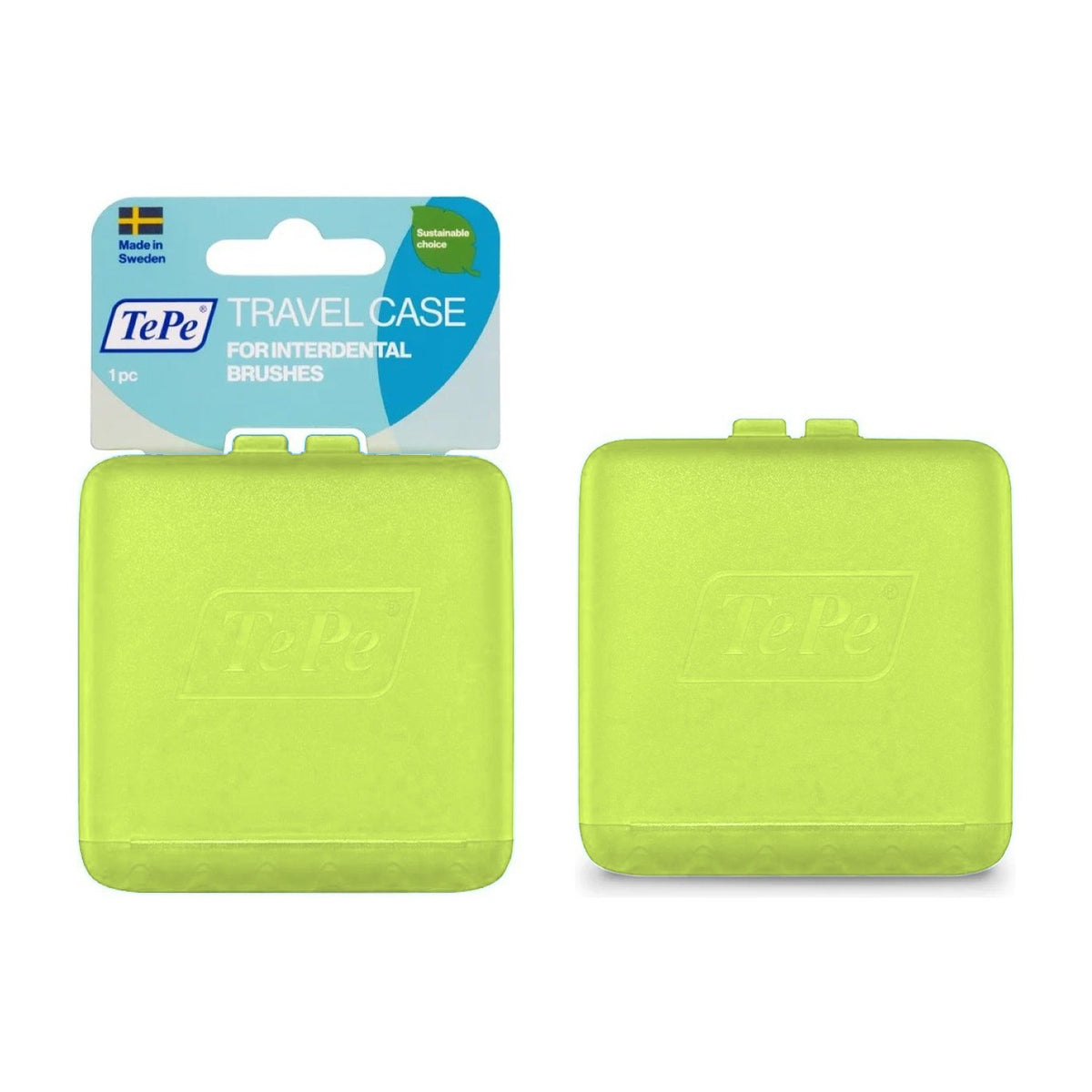 TePe Travel Case IDB verde - estuche de viaje para cepillos interdentales