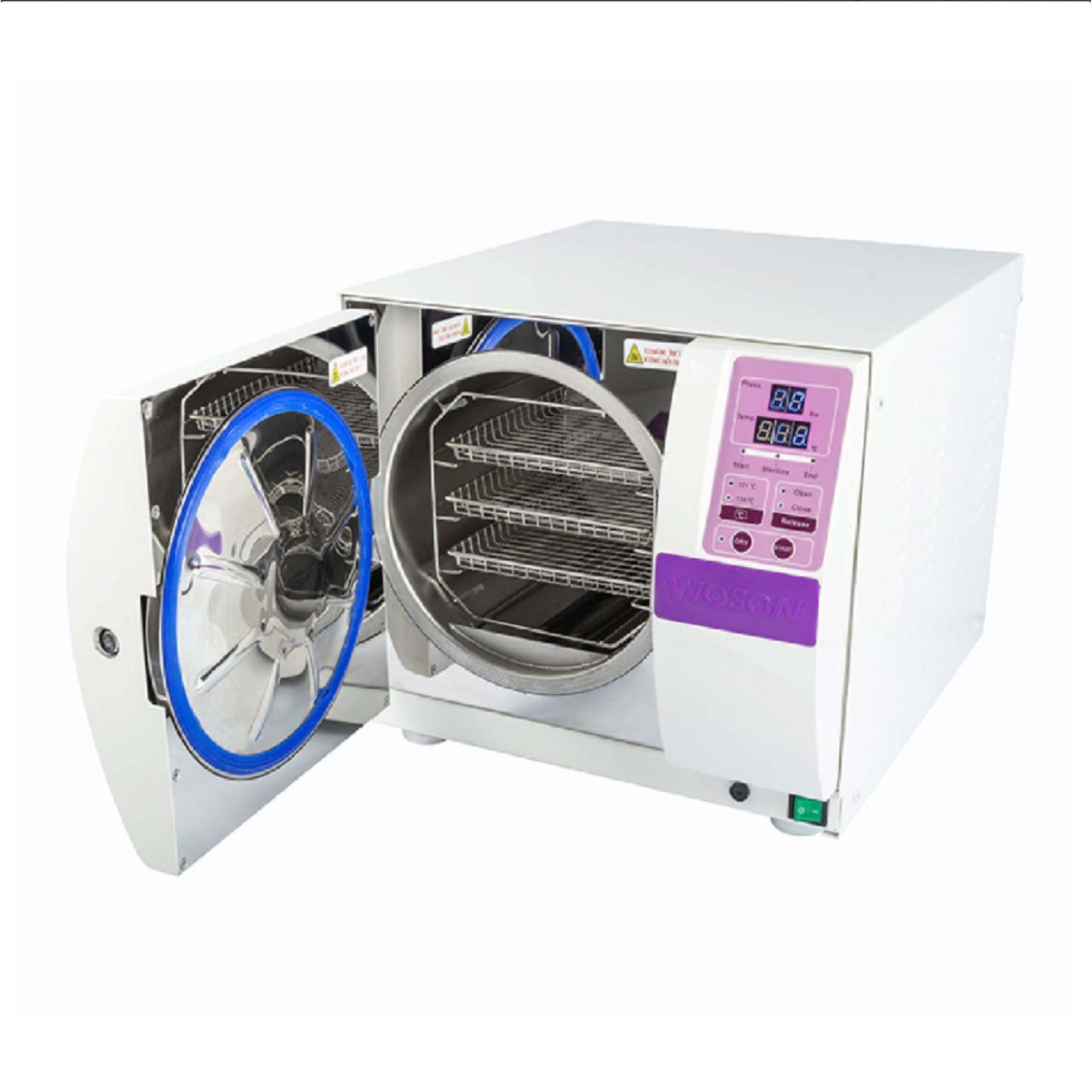 Tanda color blanco/morado 18l - autoclave clase n con secado woson