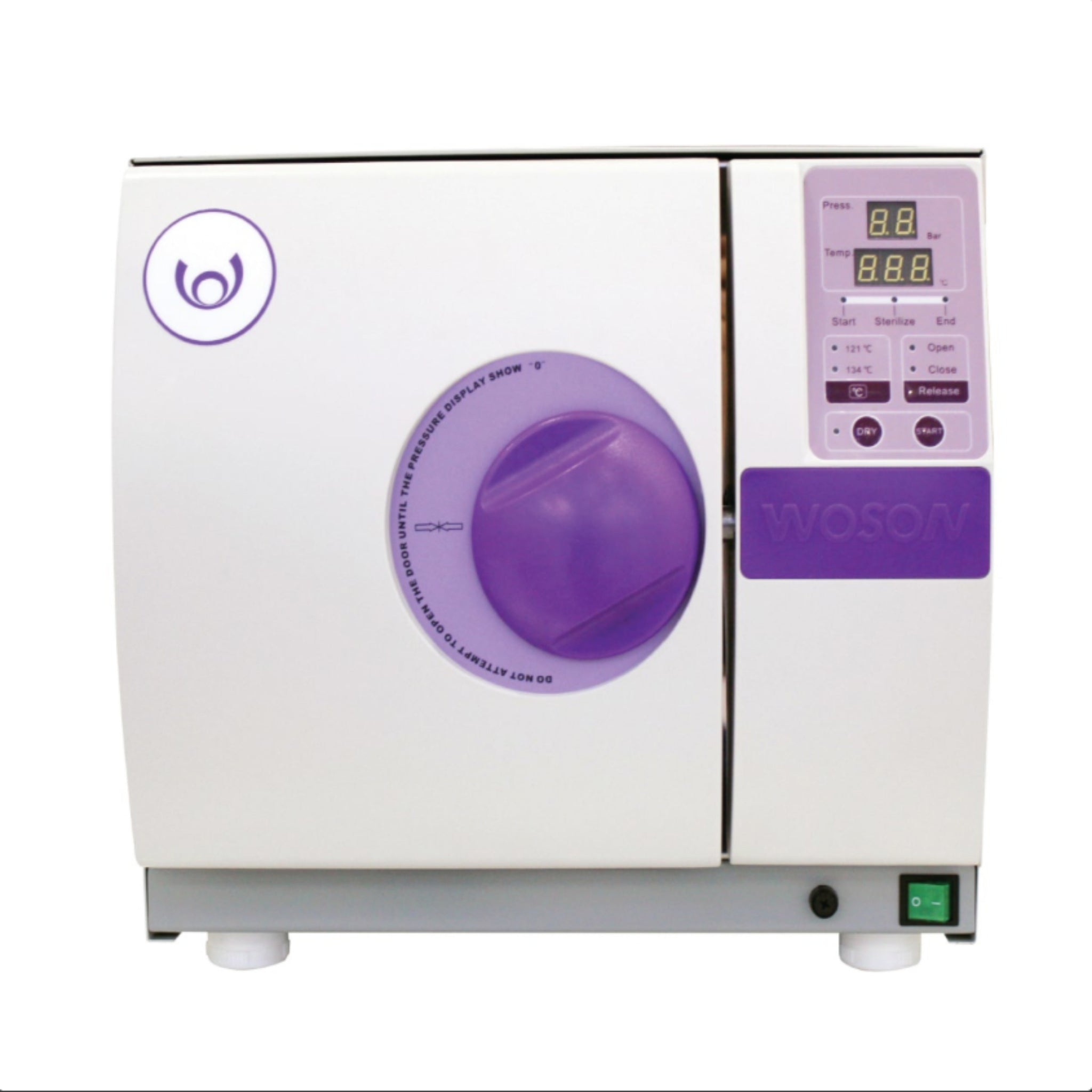 Tanda color blanco/morado 18l - autoclave clase n con secado woson