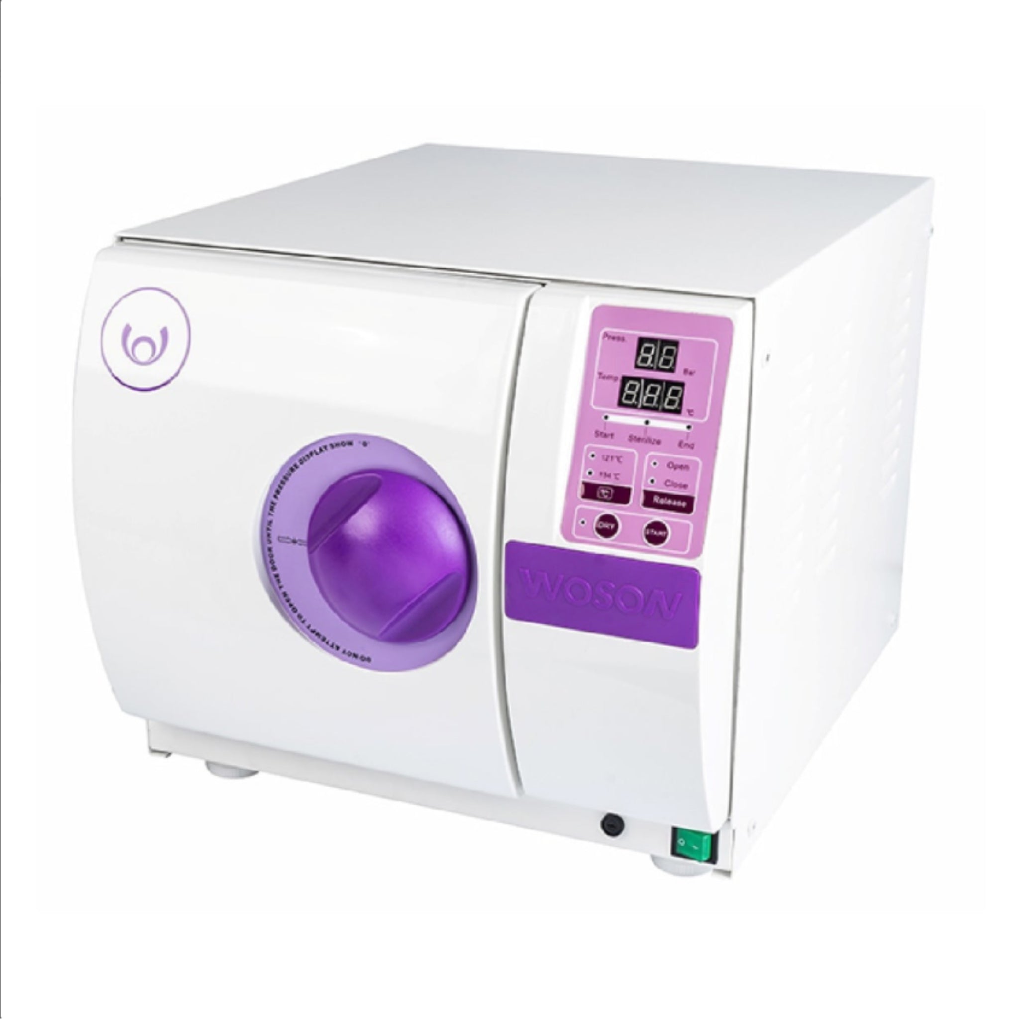 Tanda color blanco/morado 18l - autoclave clase n con secado woson