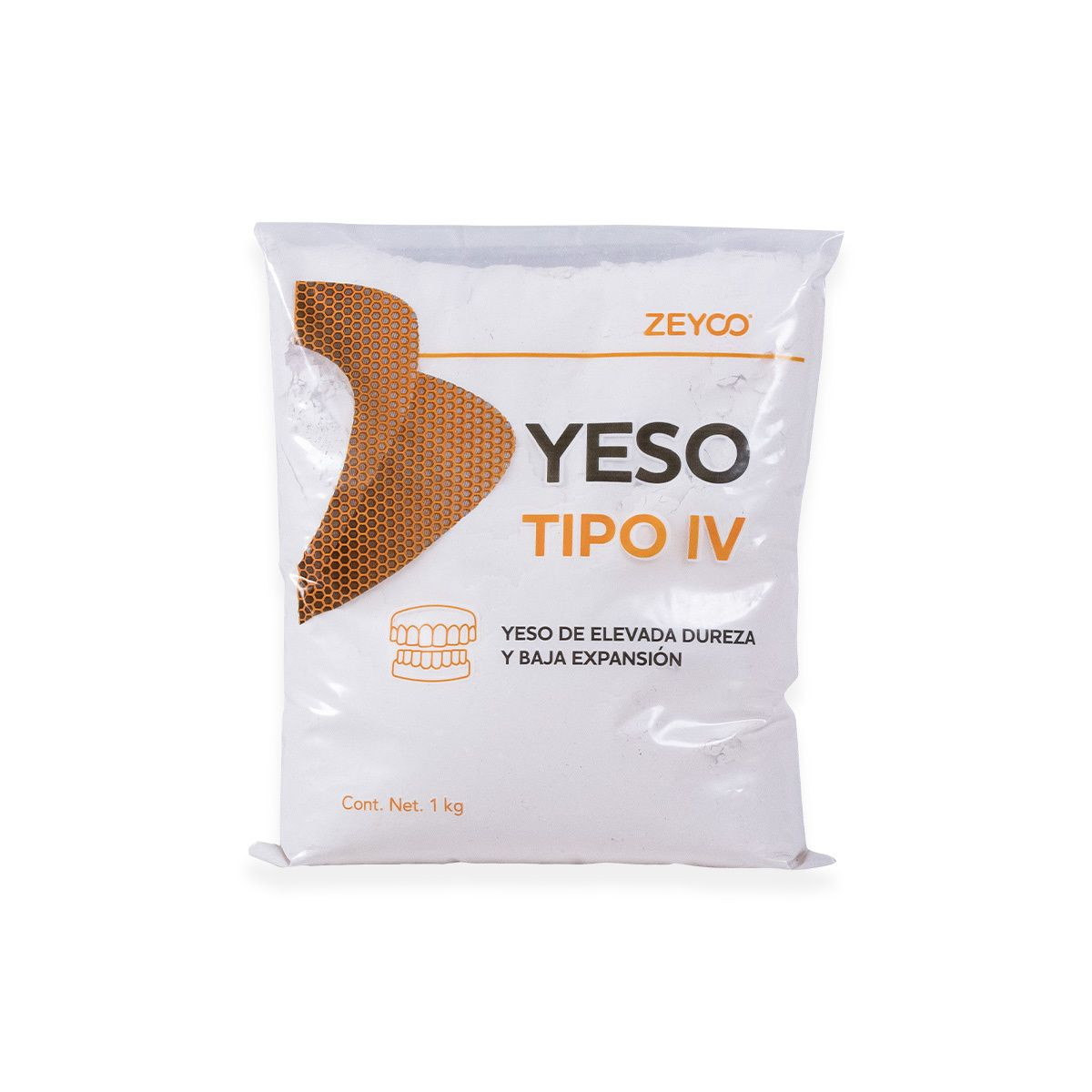 Yeso piedra tipo iv zeyco bolsa 1kg naranja — SKU ZE-YPT4B1K — foto 1