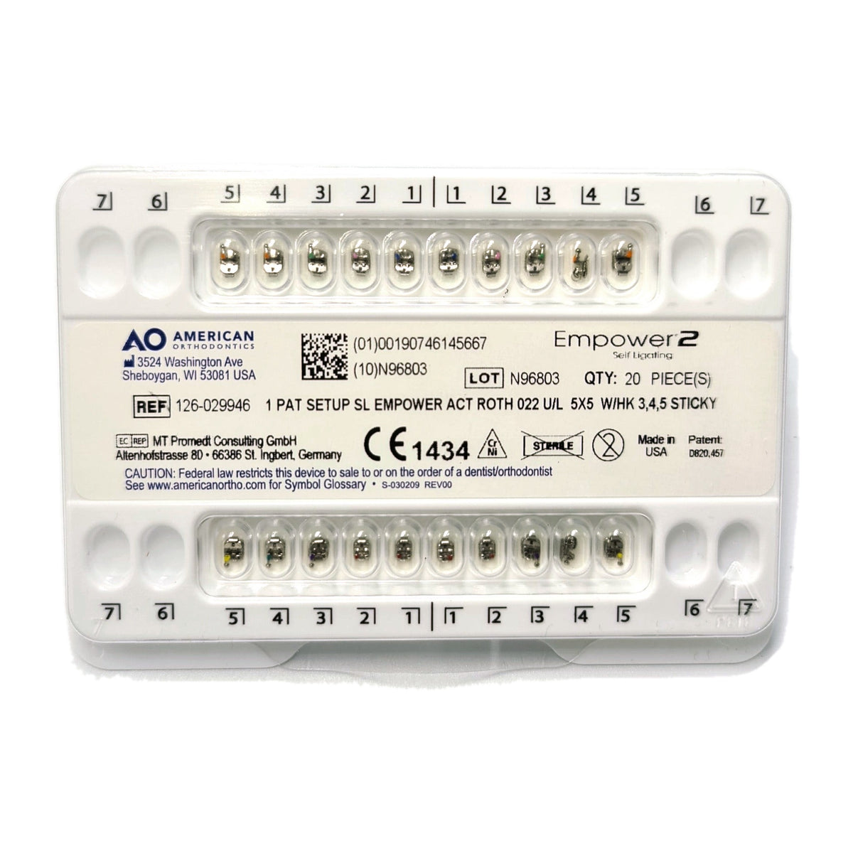 Brackets autoligado empower .022 jgo roth interactivo.
