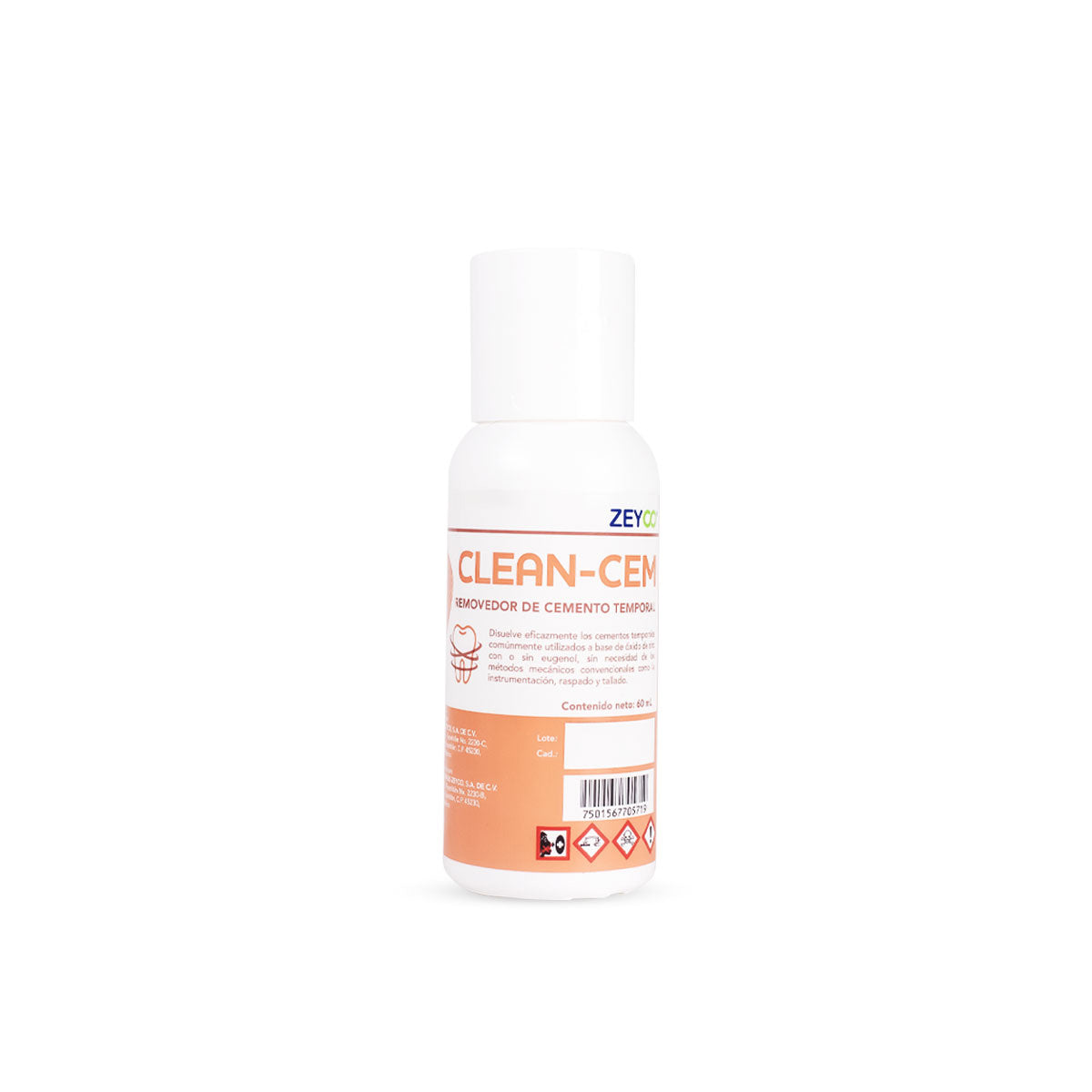 Clean-cem 60 ml - removedor de cemento temporal zeyco bote