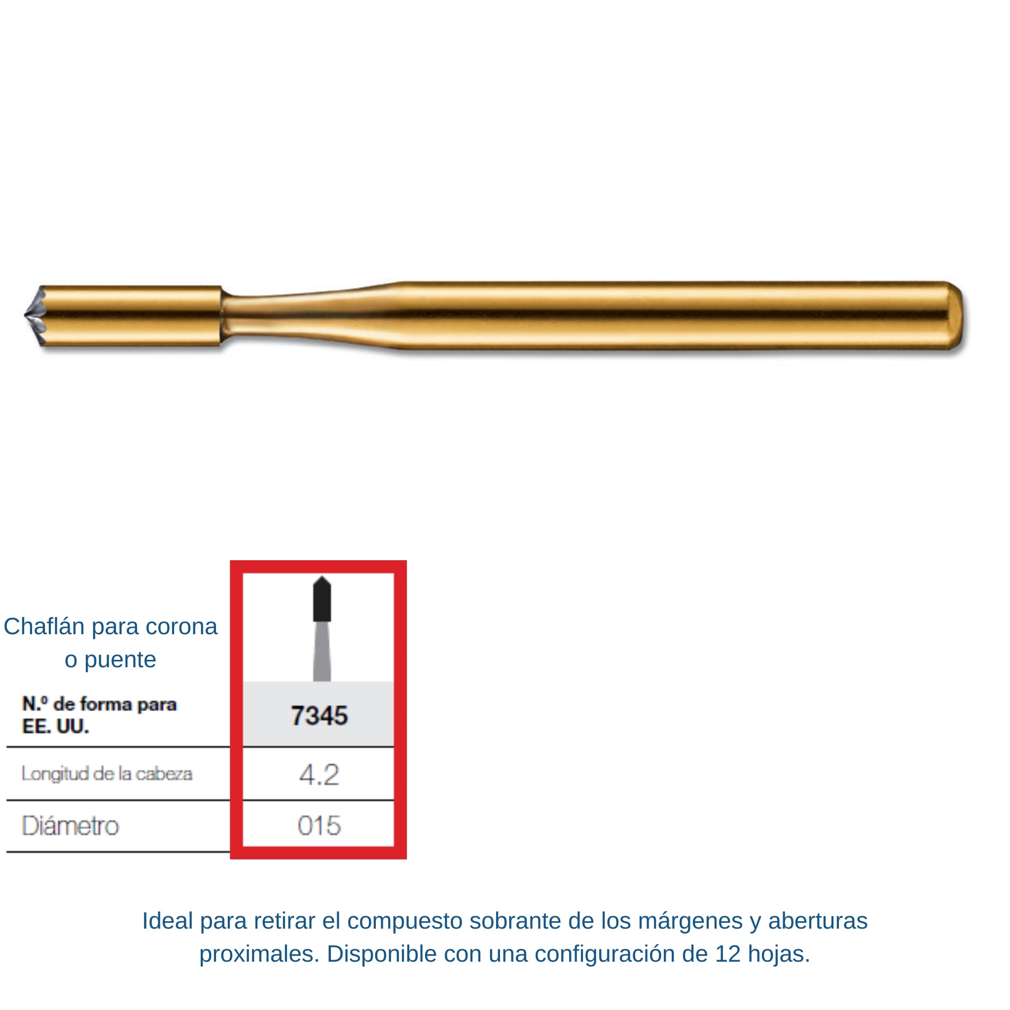 Fresa de carburo multicuchilla Kerr