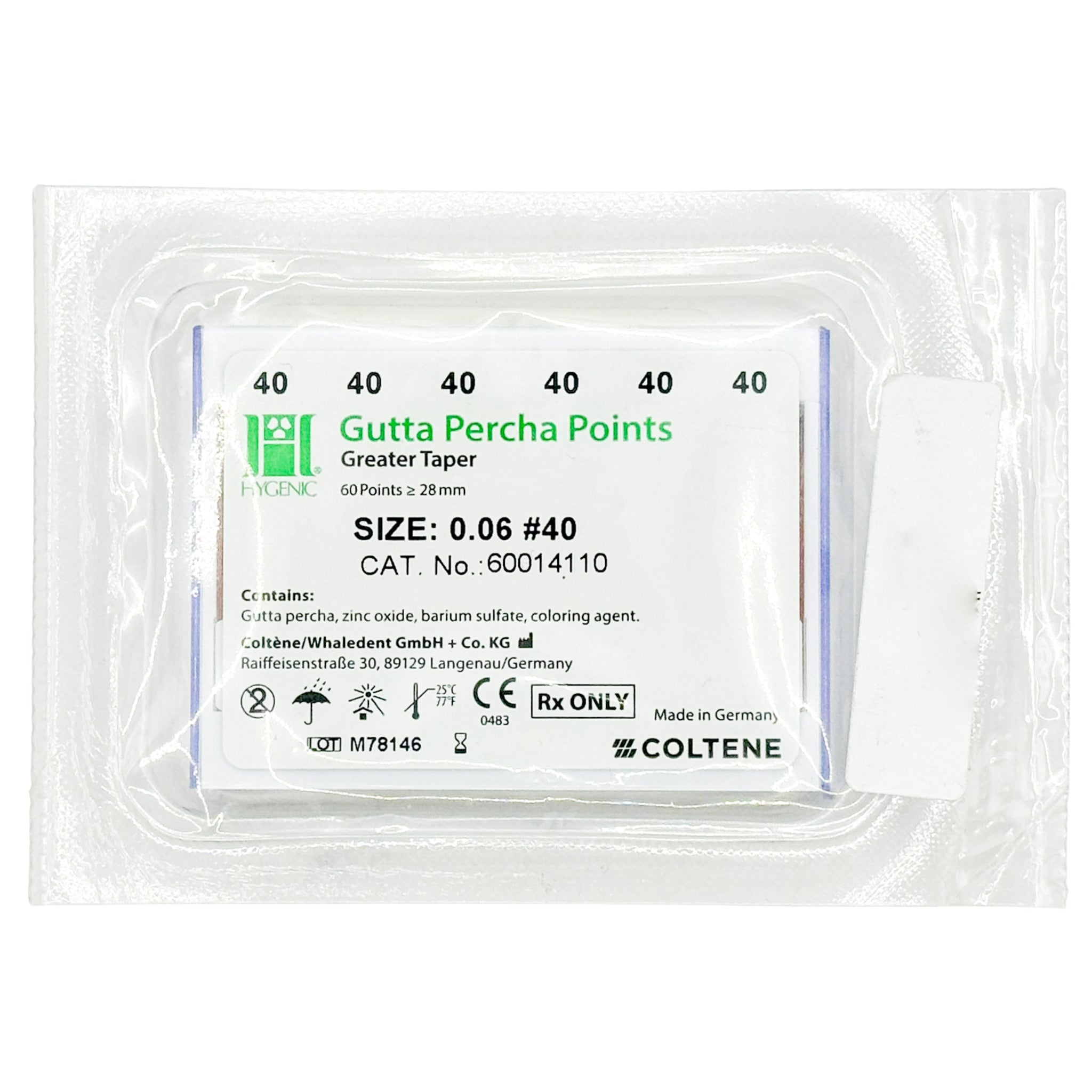 Puntas de gutapercha GT (Conicidad) Hygenic Coltene
