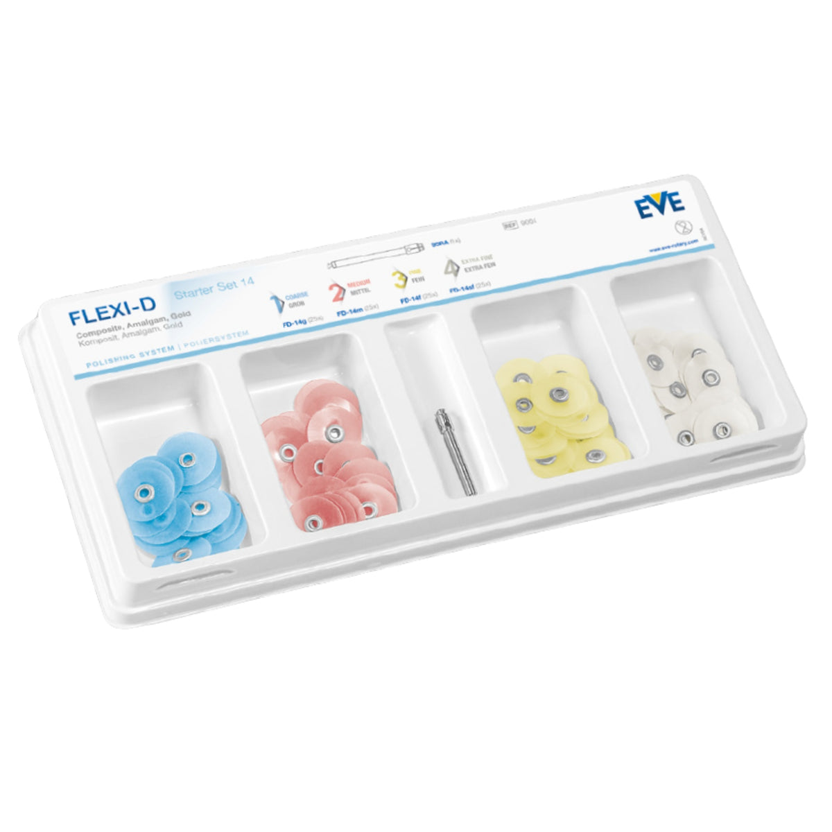 Flexi-d starter set 14 mm 100 pz + mandril 95ra p34d