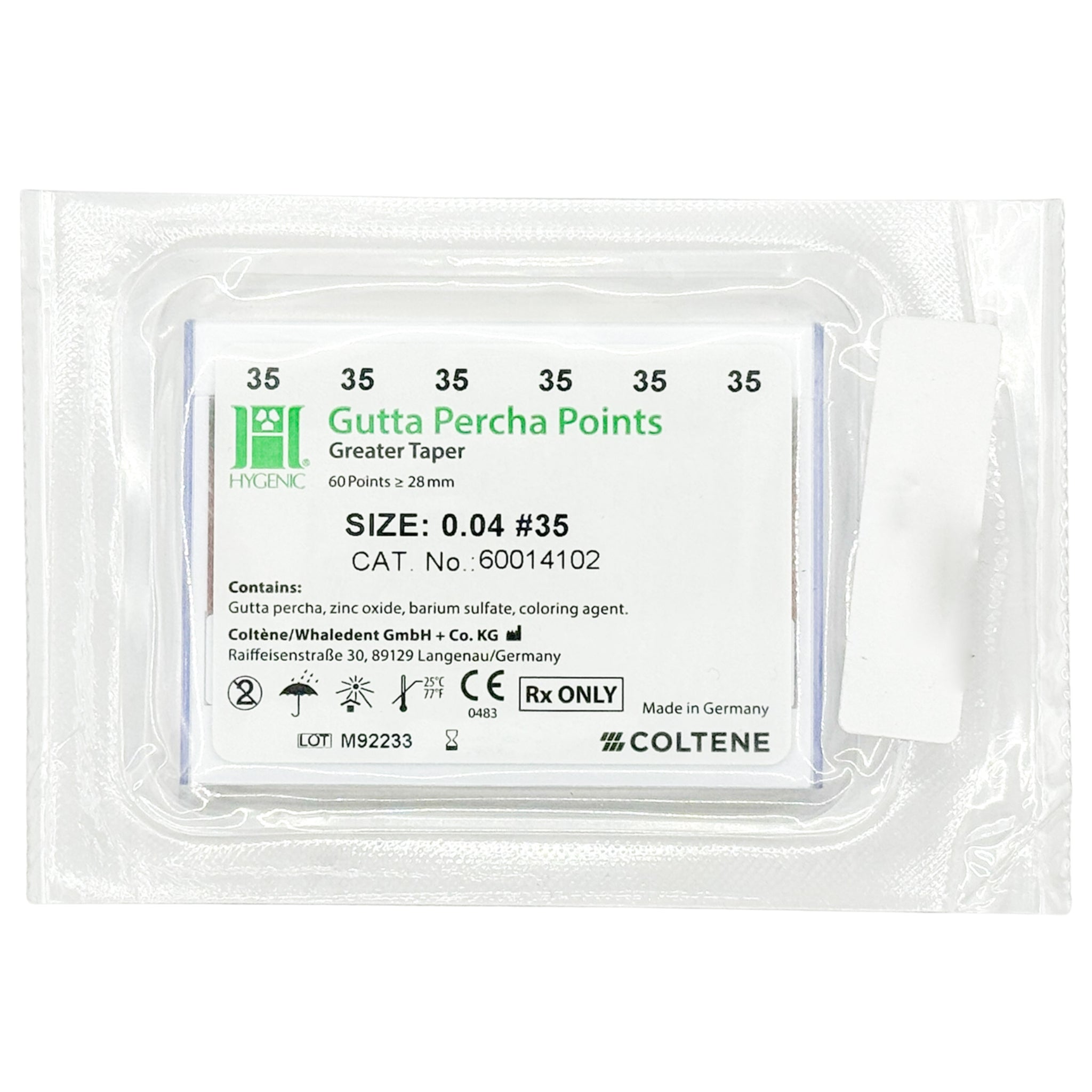 Puntas de gutapercha GT (Conicidad) Hygenic Coltene