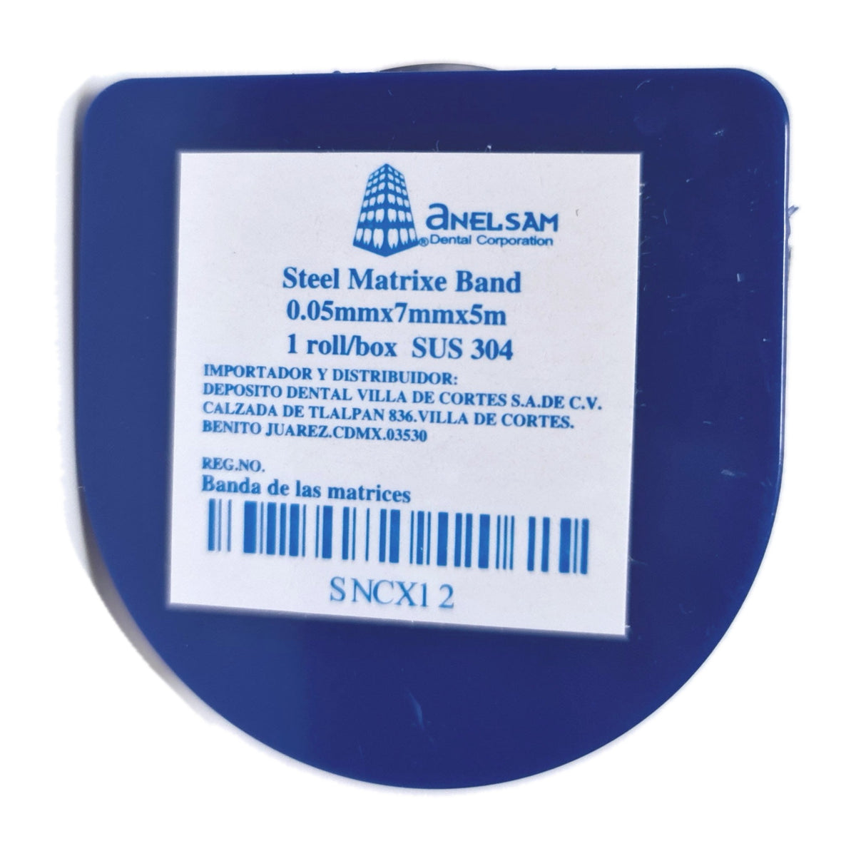 Banda matriz rollo 5 m. .05 x 7 mm. anelsam