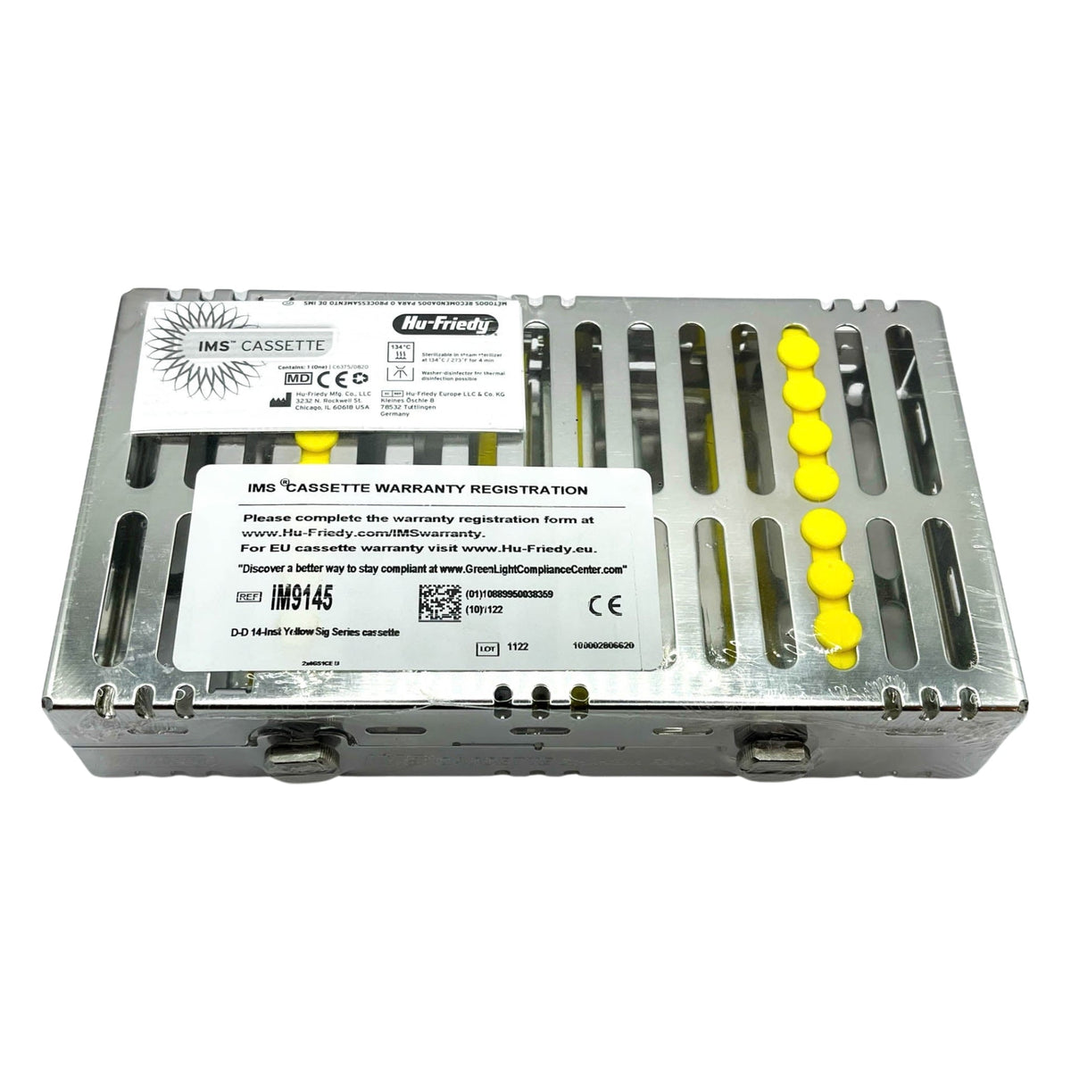 Cassette doble 14 instrumentos amarillo hu-friedy