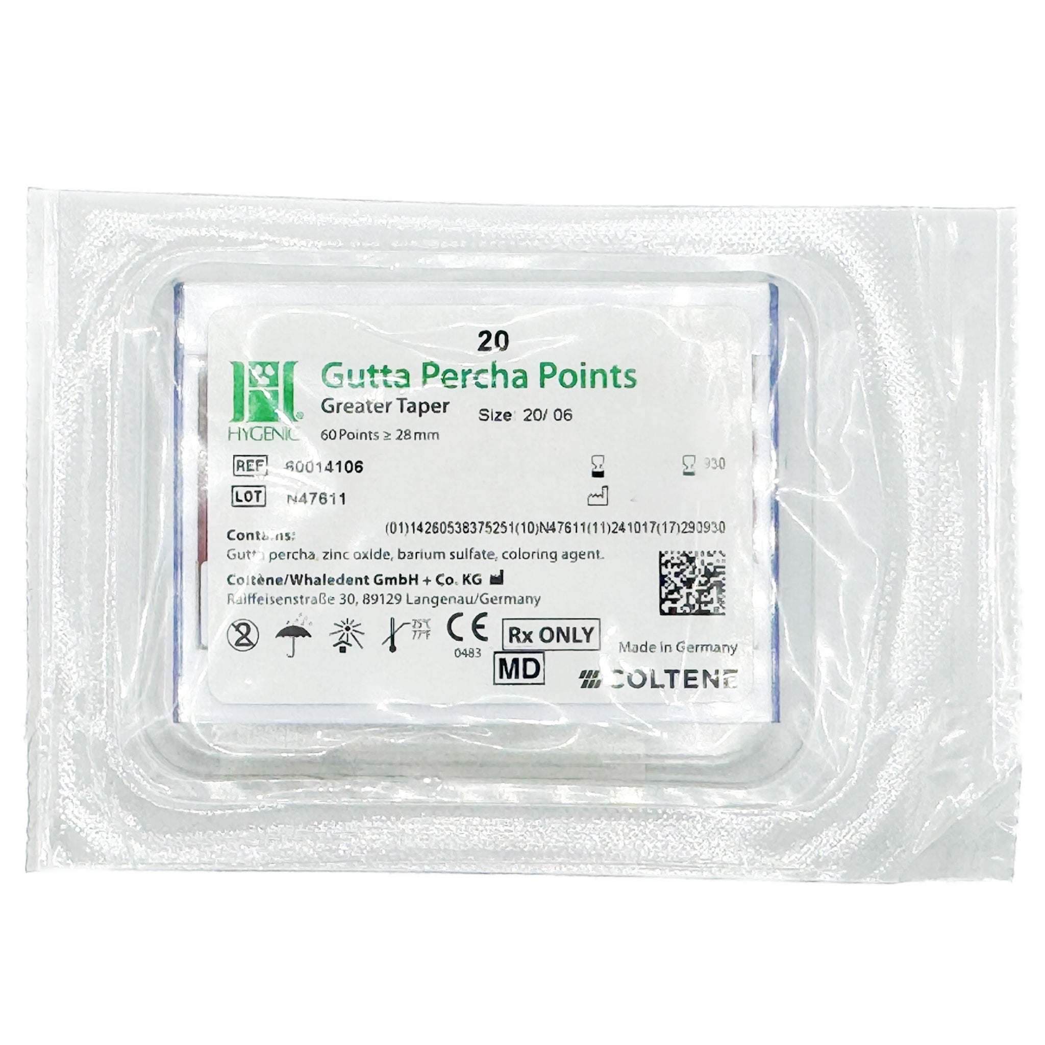 Puntas de gutapercha GT (Conicidad) Hygenic Coltene