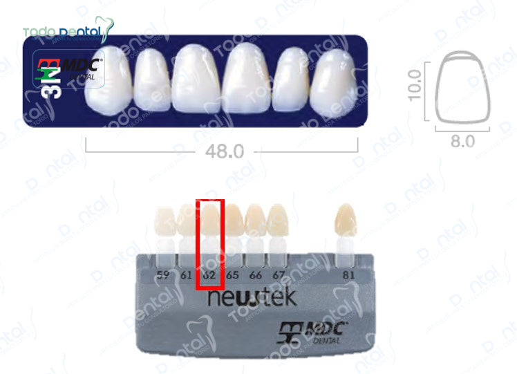 Diente new tek anterior superior