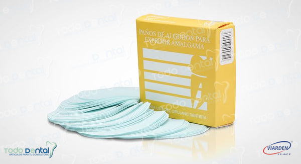 Paños para exprimir amalgama viarden (caja con 50 en color blanco) muselina