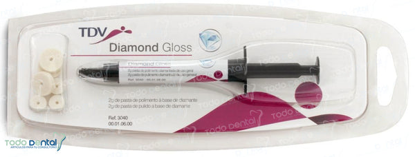 Diamond gloss - pasta pulimento diamante + 6 discos