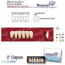 Juego x6 (newcryl dientes acrilicos 2 capas tonalidades vita)