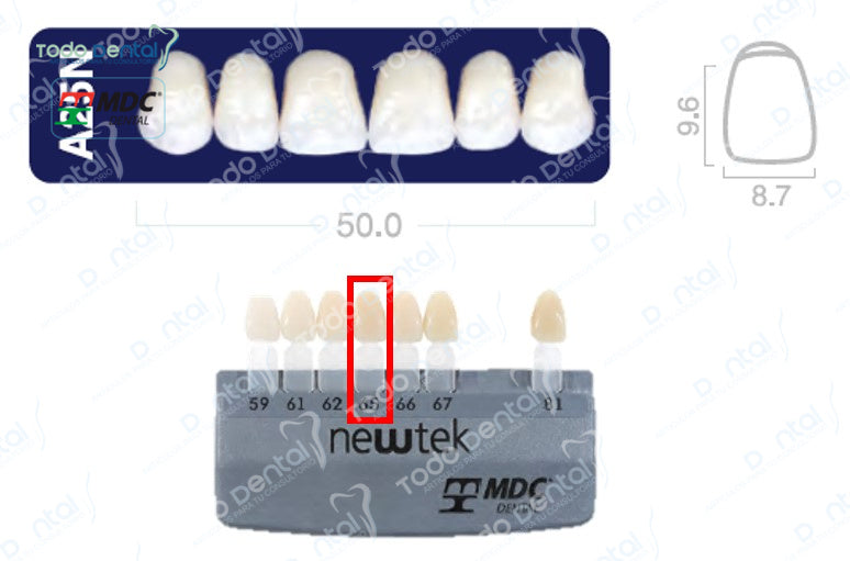 Diente new tek anterior superior