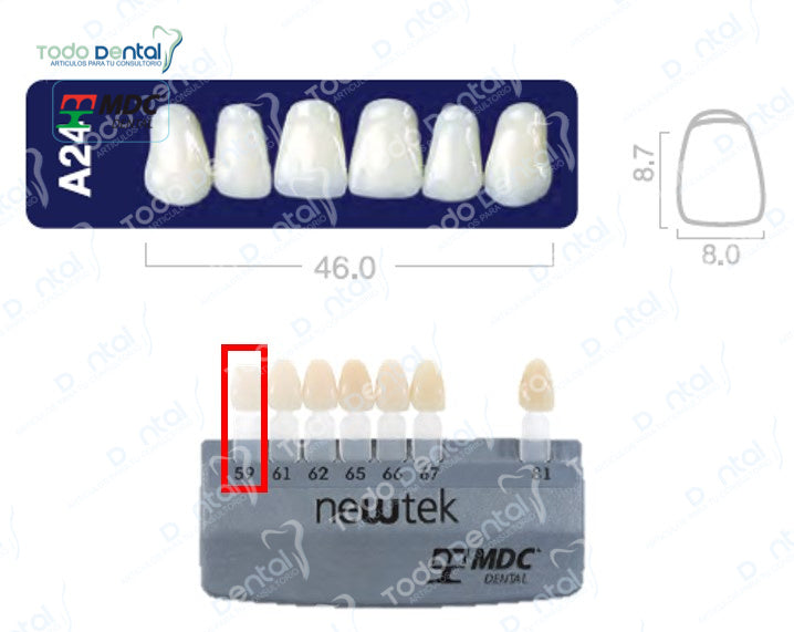 Diente new tek anterior superior