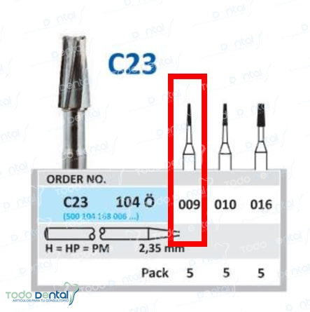 Fresa de carburo tungsteno Horico y Brasseler