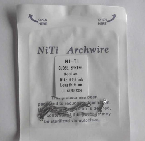 Niti Closed Coil Spring 0.012" 6mm 10pcs/pack
