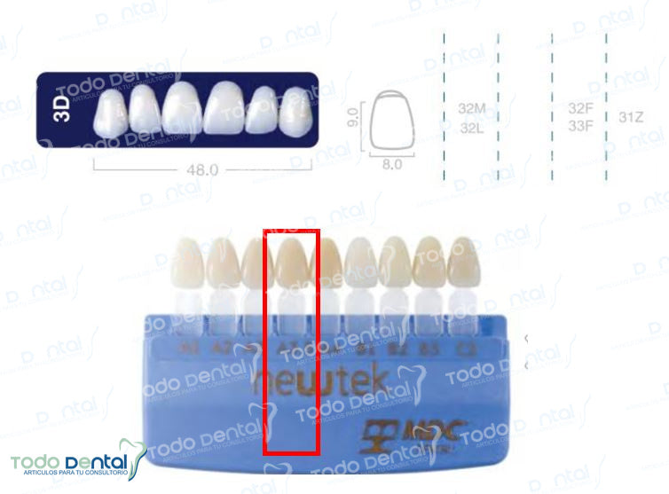 Diente new tek anterior superior
